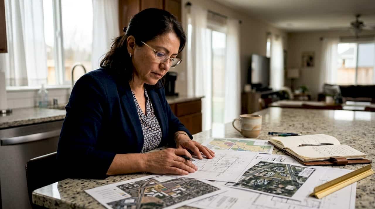 Urban planner reviewing infrastructure plans