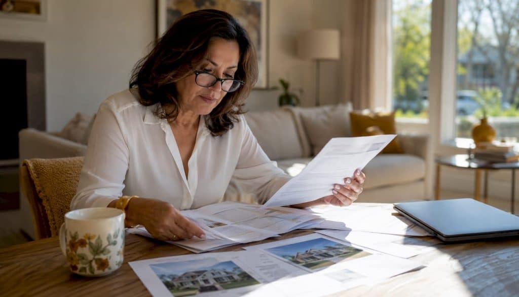Homebuyer reviewing equity and home listings